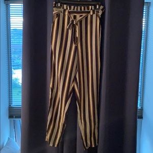 Striped navy pant